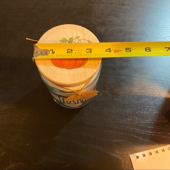 Rae Dunn “THANKFUL” storage jar with cotton balls - Picture 6 of 6